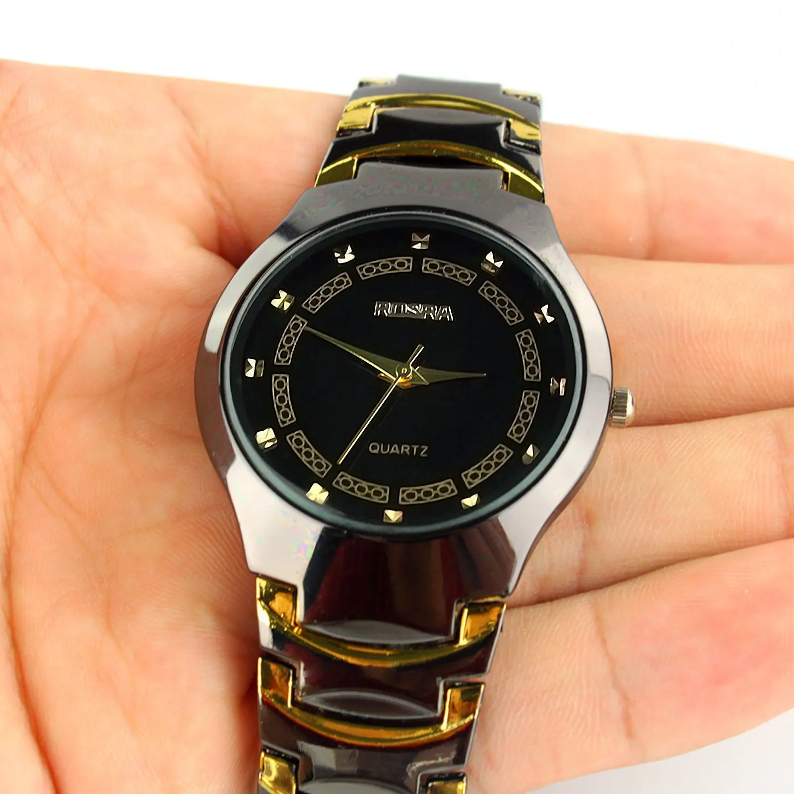 

Faux Tungsten Steel Watch Fashion And Personality Casual Versatile ebya Hot Selling Decorative Clock WOMEN'S Watch Large