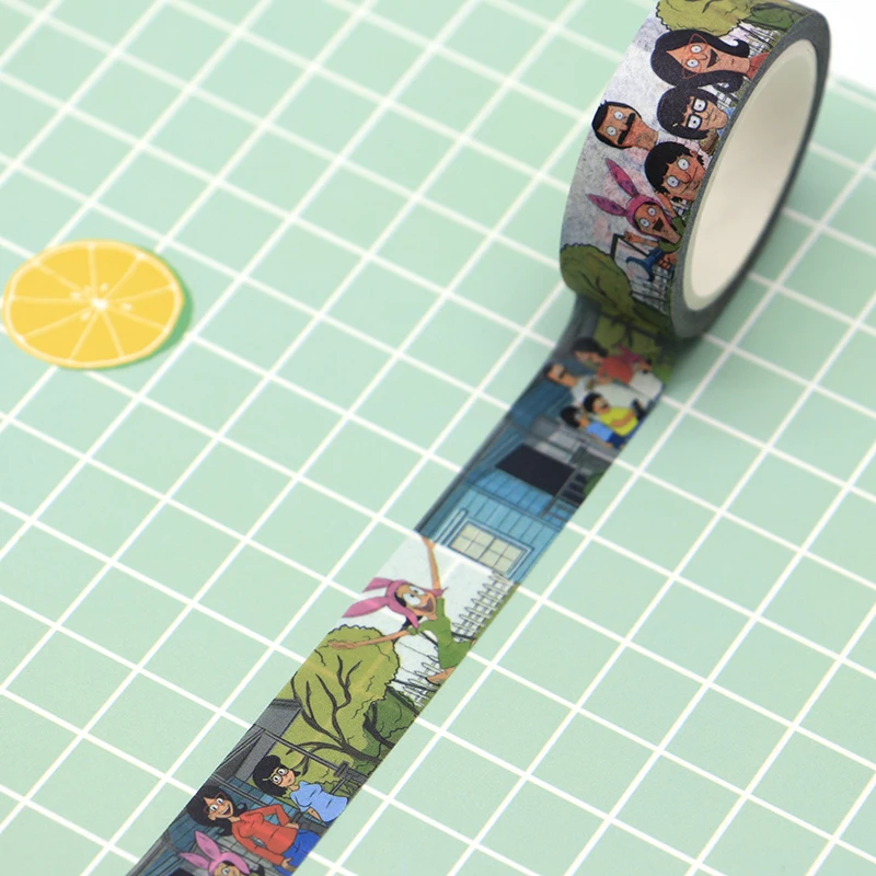

2pcs/lot Bob Japanese Masking Washi Tape Decorative Adhesive Tape Daily Handbook Diary DIY Decorative Sticker D0