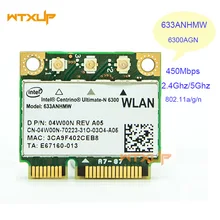 Ultimate-N 6300 633ANHMW двухдиапазонный 450 Мбит/с Половина мини PCI-E беспроводной адаптер Wi-Fi Wlan карта для Intel 6300AGN для acer/Asus/Dell