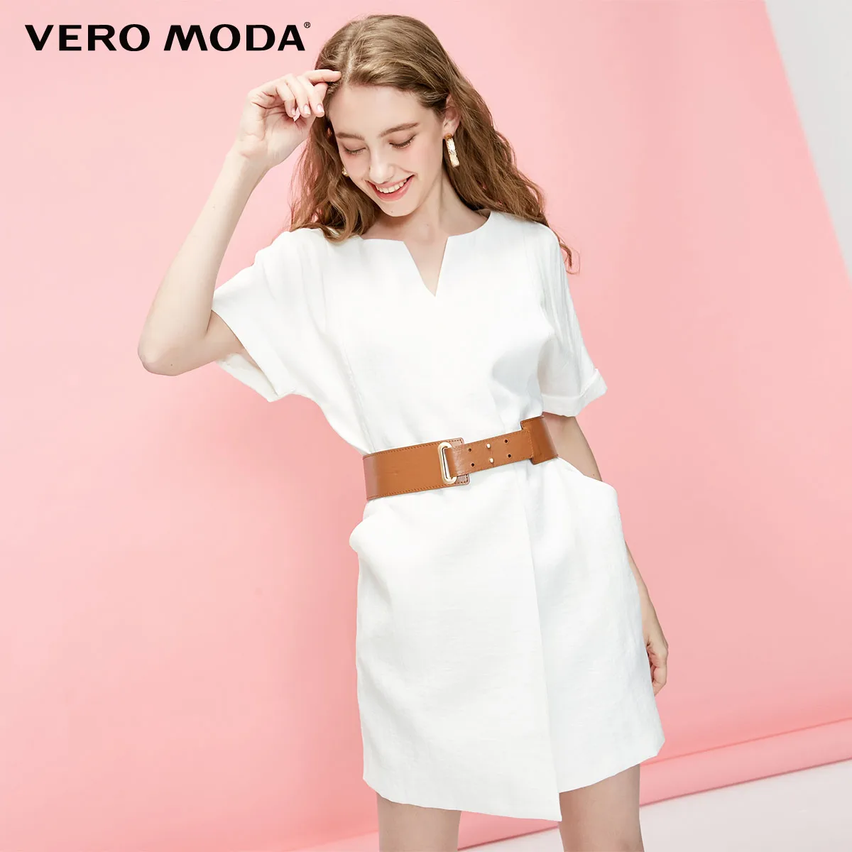 Женское прямое платье с v образным вырезом Vero Moda | 31926Z578|Платья|
