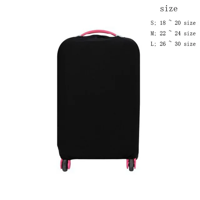 Костюм, чехол на колесиках, чемодан, защитный чехол для 18-32 дюймов, аксессуары для путешествий, Чехол для багажа, эластичный чехол - Цвет: black