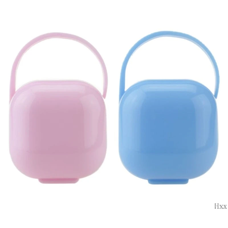 

Cute6.2x6.2cm Square Shaped Baby Pacifier Storage Holder Case Dustproof Infant Finger Toothbrush Portable Carrying Box Container