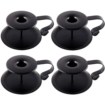 

4 Pcs Anti Rust Retro Iron Candelabrum Taper Candle Holder Candlestick Stand Candlelight Dinner Kitchen Home Decoration