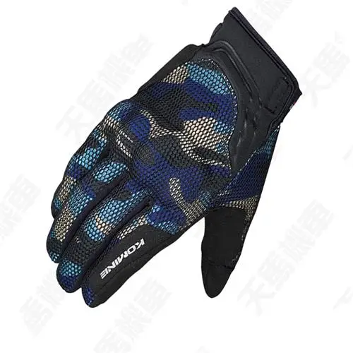 Touch Screen Gloves GK-194 Motorsports Motocross ATV Bike Off-road Red Mesh Glove - Цвет: Blue Camo