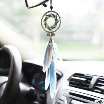 

MINI Rattan Circle Dream Catcher Pendant Mori Girl Style Necklace For Lady Car & Bag Decoration Accessories Gift