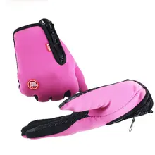 Лыжные альпинистские уличные флисовые перчатки на молнии с полным пальцем на открытом воздухе водонепроницаемые мужские ветрозащитные перчатки с сенсорным экраном для верховой езды