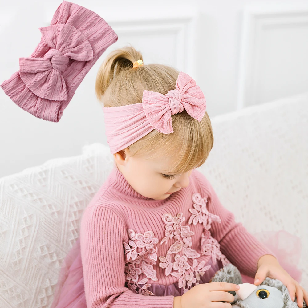 

27 Colors Baby Bow Nylon Headband For Girls Spring 2020 Kids Soft Head Wrap Newborn Turban Bow Elastic Hairband Hair Accessories