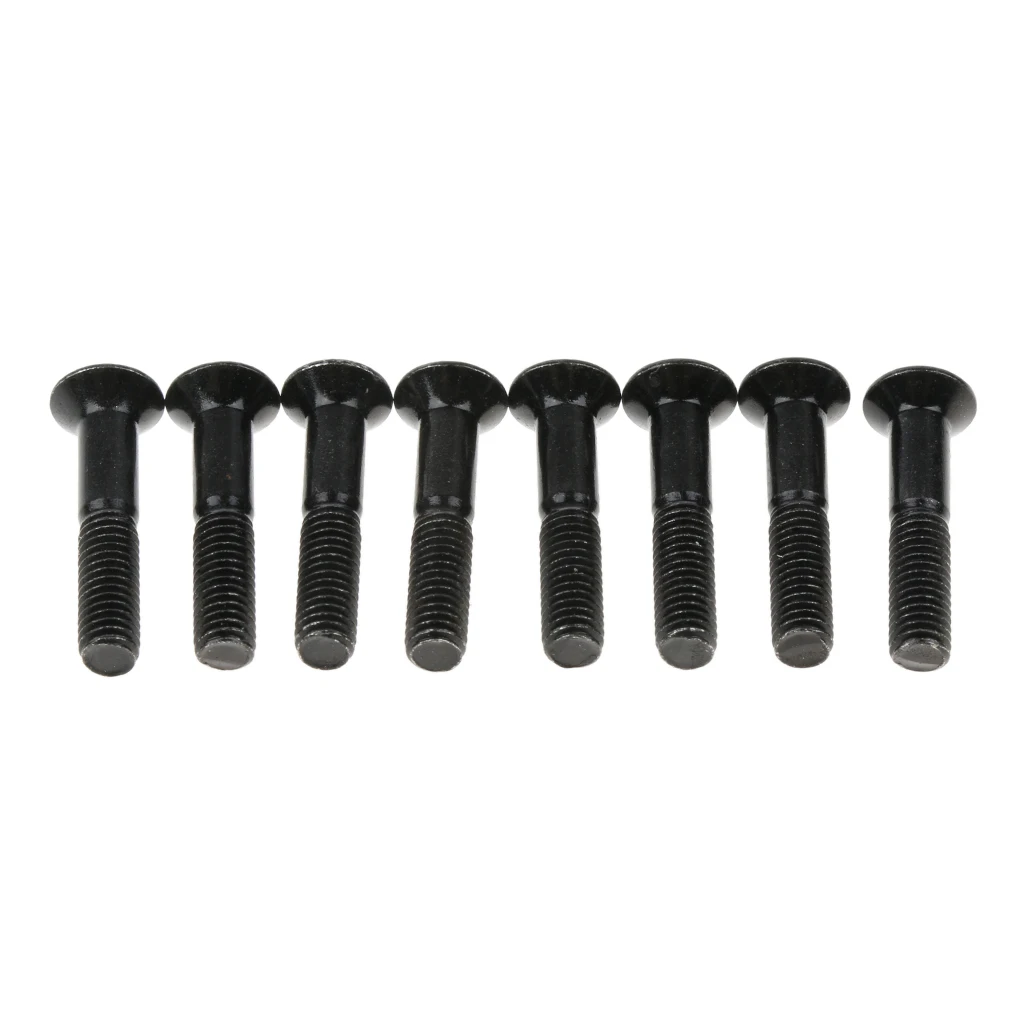 8pcs Carbon Steel Longboard Skateboard Hardware Bolts with Hex Tool for Street Deck Cruiser Skateboard Longboard