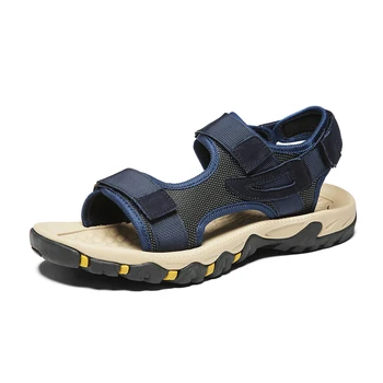 

2020 Big Size 47 Summer New Men Sandals Selling Man Outdoor Casual Beach Shoes High Quality Fashion Elastic Band Beach Slippers