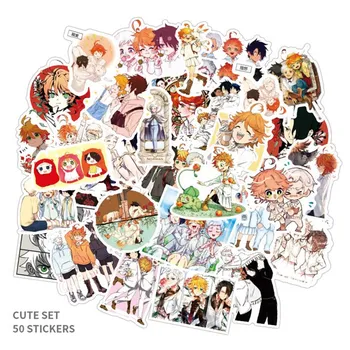 

50Pcs/Pack The Promised Neverland Graffiti Stickers Japanese Anime For Motorcycle Luggage Laptop Bicycle Skateboard