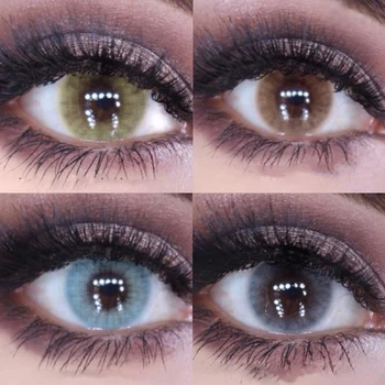 

2pcs/pair Crystal Series Colored Contact Lenses Yearly Use Cosmetic Contact Lenses Eye Natural Color Lens