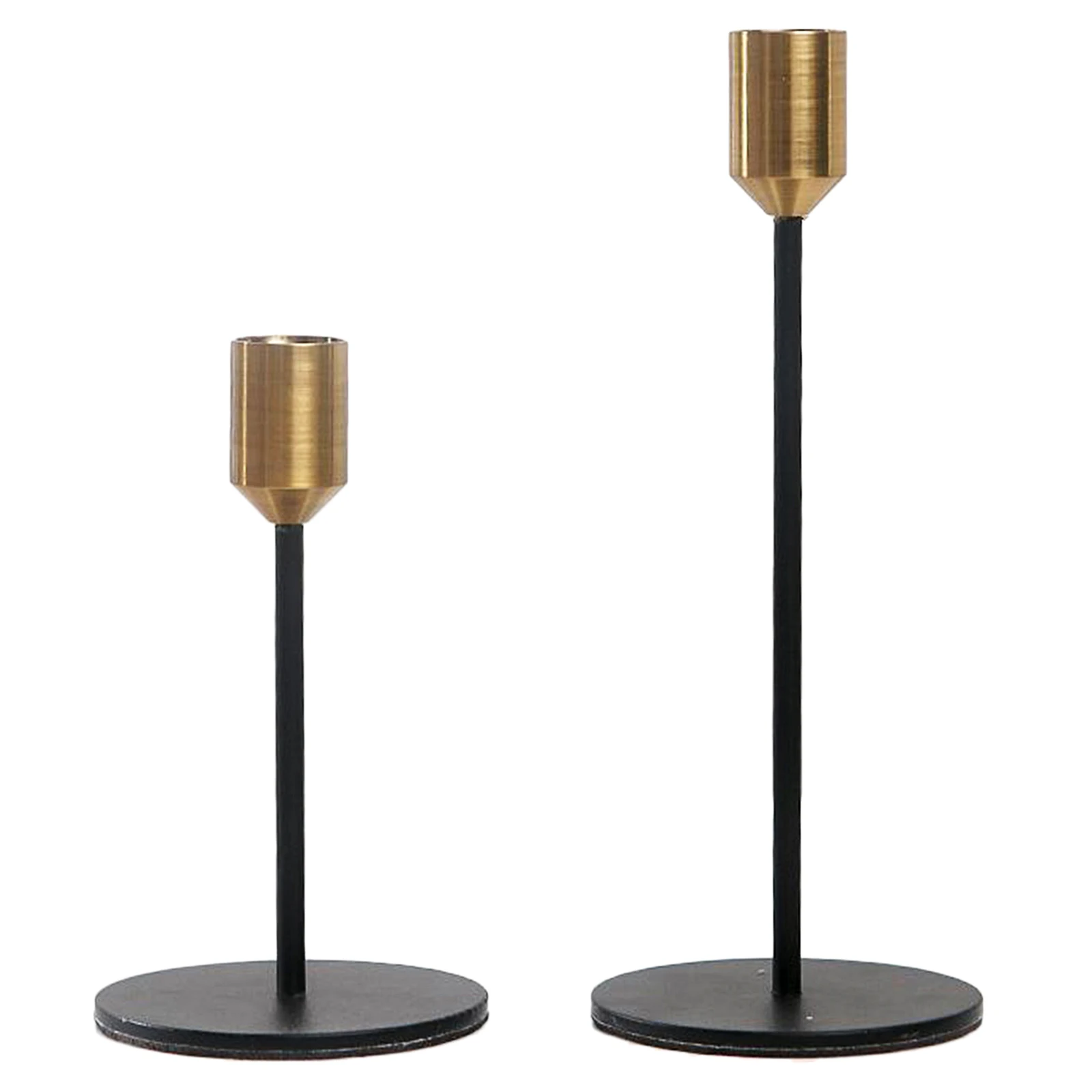 Decorative Candle Holder Simple Stylish Black Metal Candle Holder Table Decoration Candelabra for Home, Wedding, Christmas