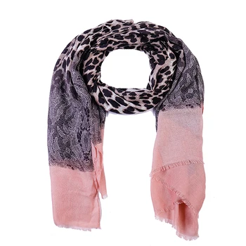 

Fashion Women Leopard Print Scarf Linen Leopard Stole Thin Cotton Warm Large Shawls and wraps foulard femme cachecol
