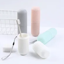 Креативный портативный держатель для зубной пасты и щетки Чехол нескользящая полоса герметичная коробка для хранения пластиковая пара аксессуары для ванной комнаты