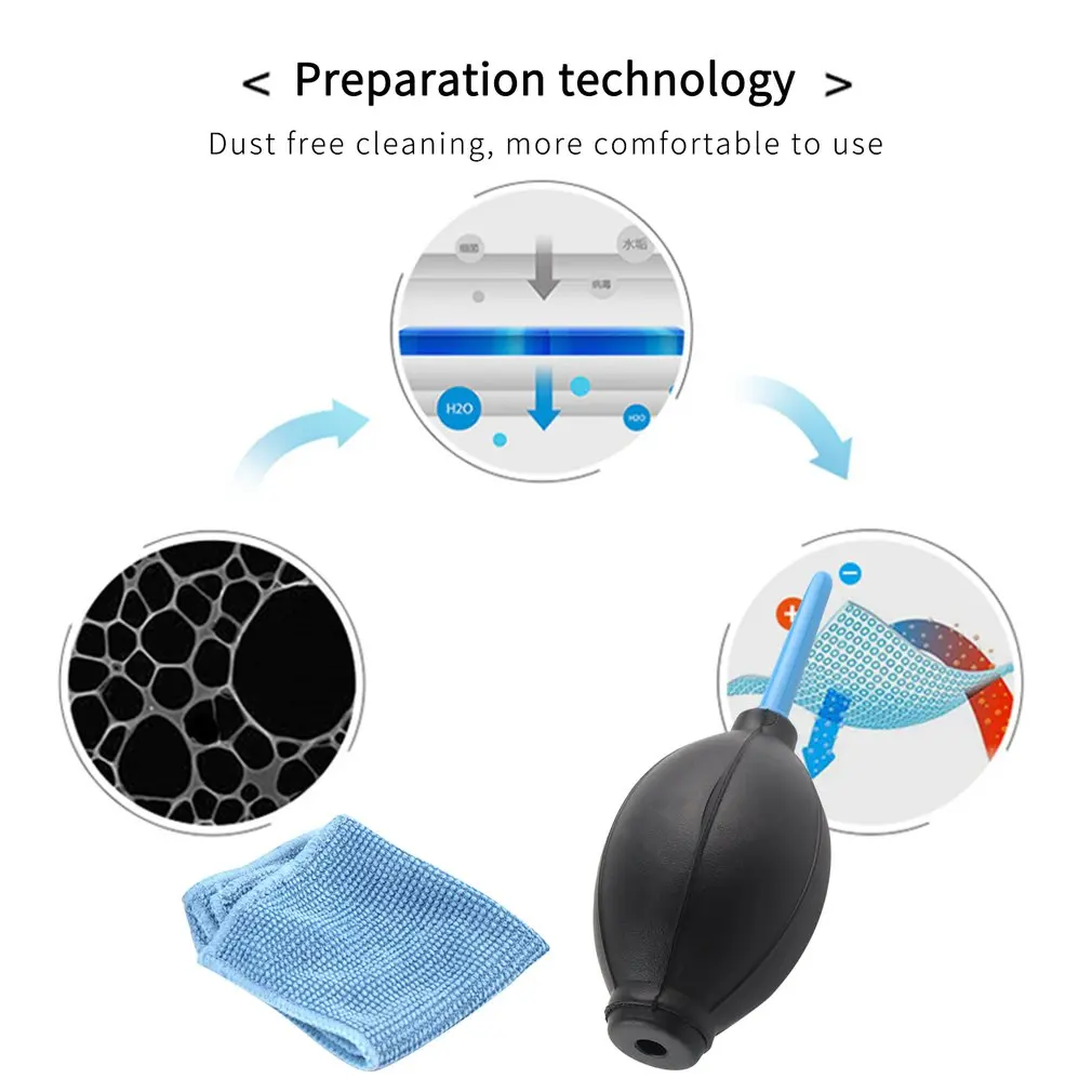 1 Set Cloth Brush and Air Blower In Digital Camera Cleaning kit Dust Photography Professional Cleaner Air Blower
