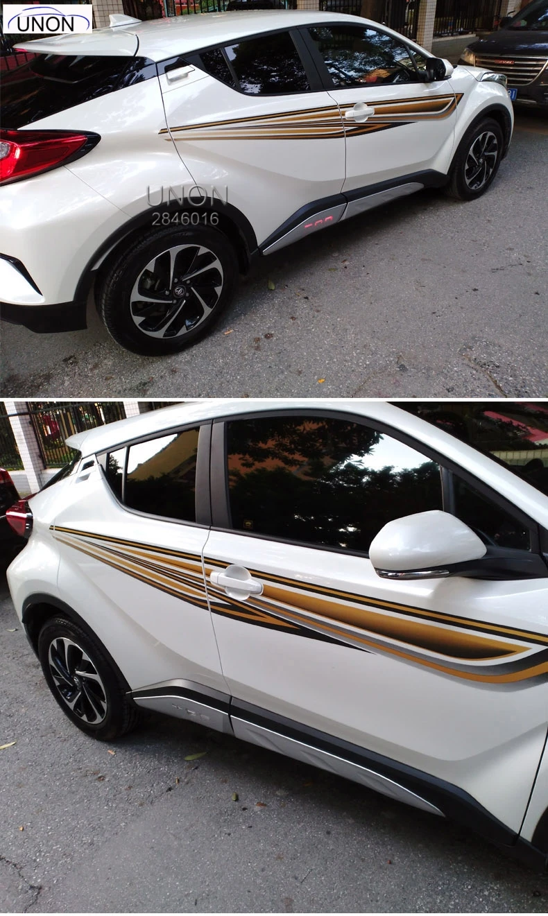 Красный ABS корпус автомобиля ниже боковая Накладка полоса декоративная крышка отделка со светодиодной подсветкой подходит для Toyota C-HR CHR