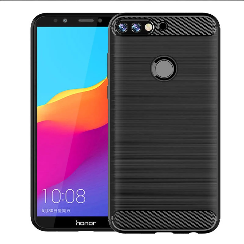 Luxury Carbon Fiber Soft silicone TPU Back Original Case for HUAWEI Honor 7A 7C Pro 7S DUA-L22 AUM-L29 AUM-L41 Phone Cover Cases