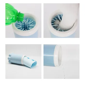 

Silicone Dog Paw Cleaner Cup Portable Pet Foot Washer Cup Paw Clean Brush Quickly Wash Dirty Cat Foot Cleaning Bucket