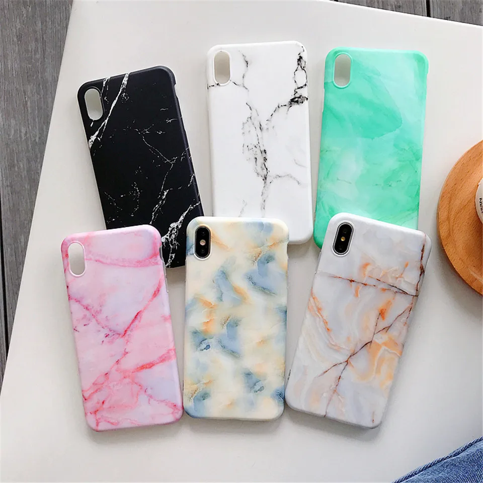 

New Colorful Marble case phone cover fundas For Apple iPhone XR X 8 7 plus 6 6s plus Xs max phone cases