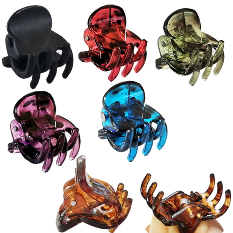12pcs Mini Hairpins Set Baby Claw Clips Plastic Hairband Braidss Maker Beads Ties Princess Hair Accessories for Girls Women |