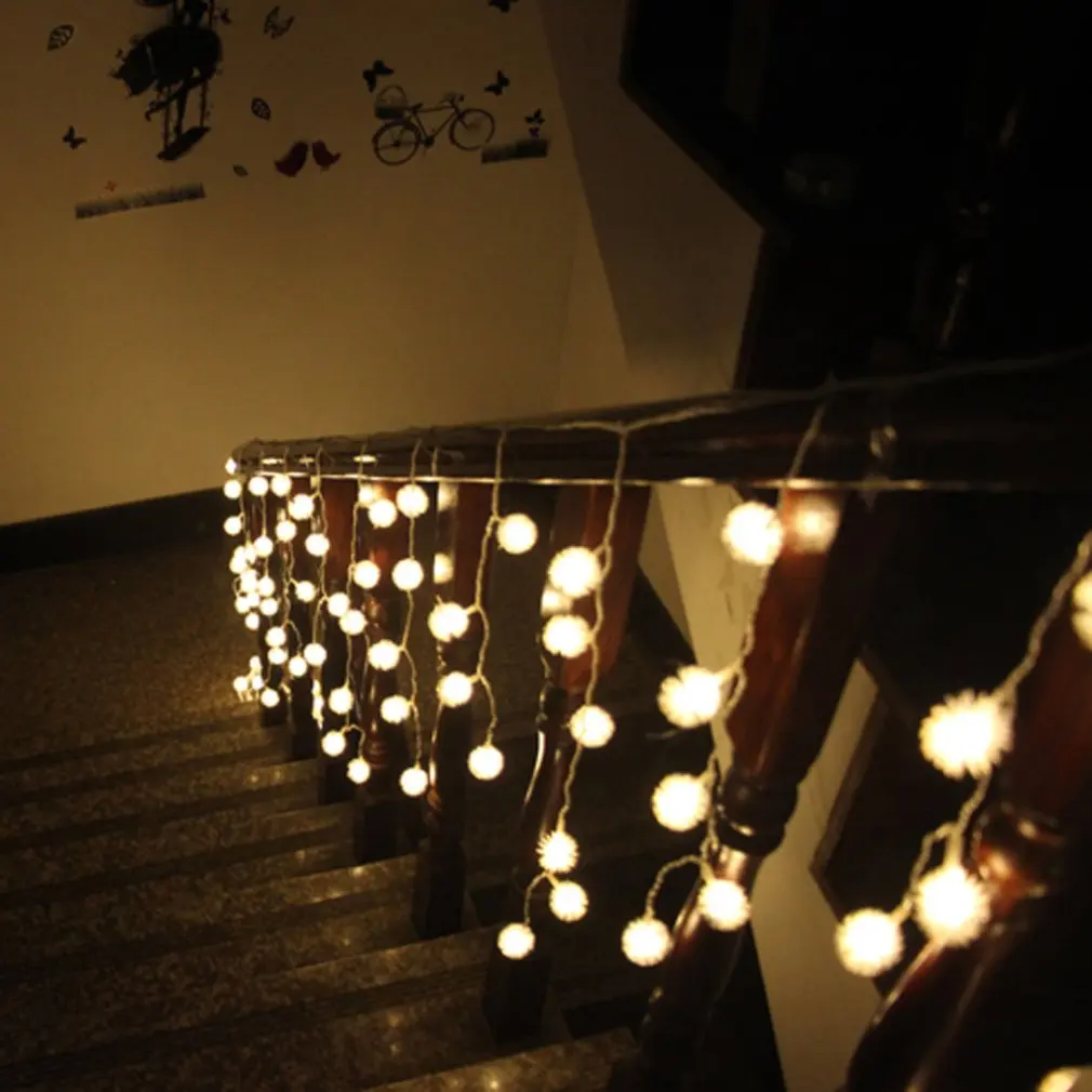 20 Led в форме одуванчика светильник с батареей коробка меховой шар украшение лампы для рождества дома сада декоративные лампы