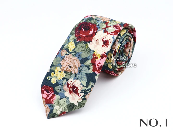 43 Stile 100 % Baumwolle Herren Blumen Krawatten 6 cm schmal schlank dünn lässig Anzug Krawatte für Hochzeit Party Hemd Zubehör Krawatte Geschenk – Detail 2