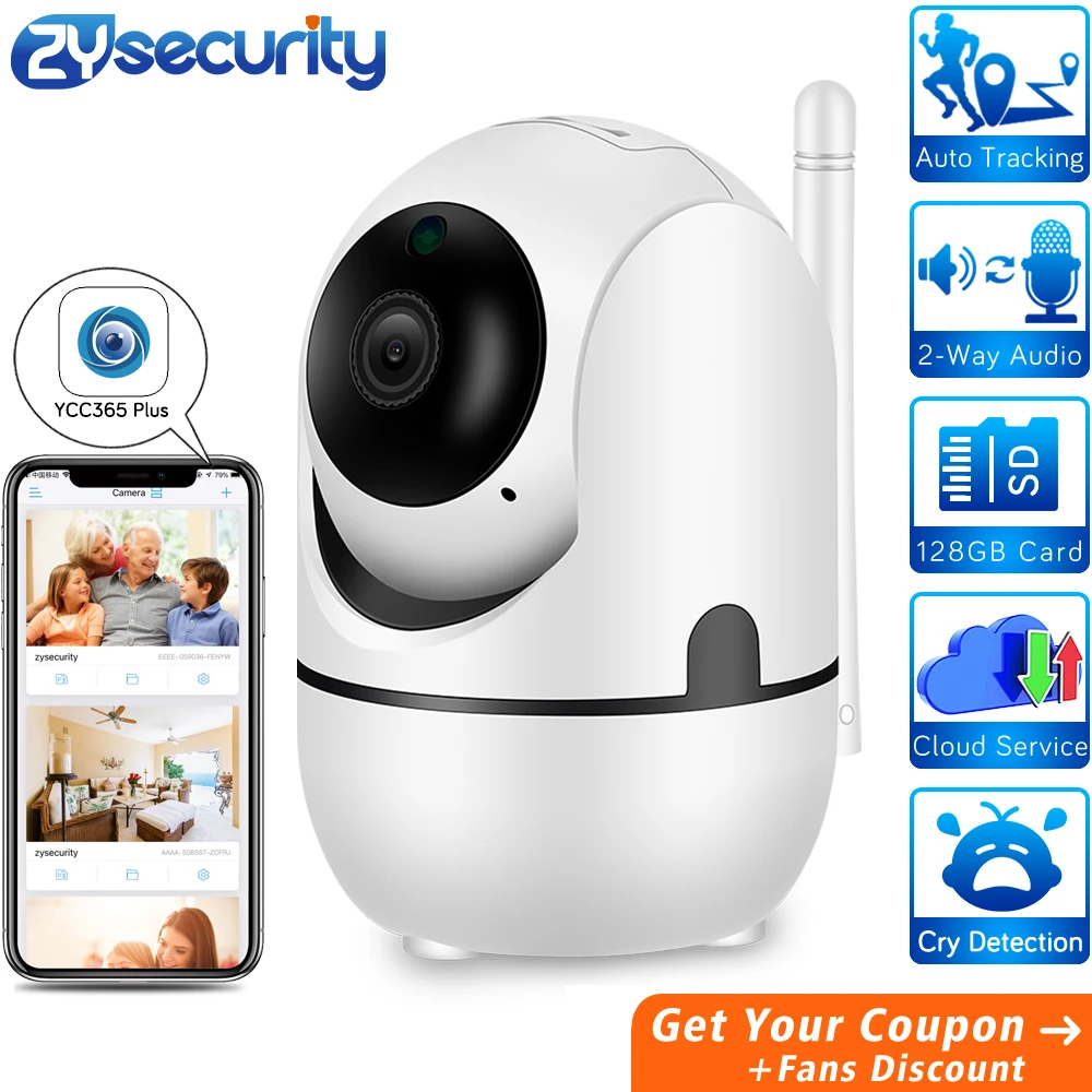 

1536P WiFi IP Camera Auto Tracking 3MP Wireless Home Security Camera SD Card Network Video Surveillance CCTV Camera PTZ YCC365
