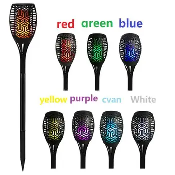

Solar Lights Upgraded 7 Color Flame Outdoor Lights LED Energy Saving and Waterproof Lawn Walkway Garden Yard Poolside Light