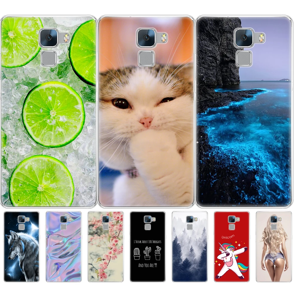 Силиконовый чехол для телефона huawei honor 7 Мягкая силиконовая задняя крышка из ТПУ