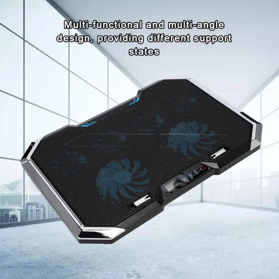 

Nuoxi Q8 Notebook Cooler Multi-angle Adjustment Base + LCD Screen Button Controllable RBG LCD Screen Button