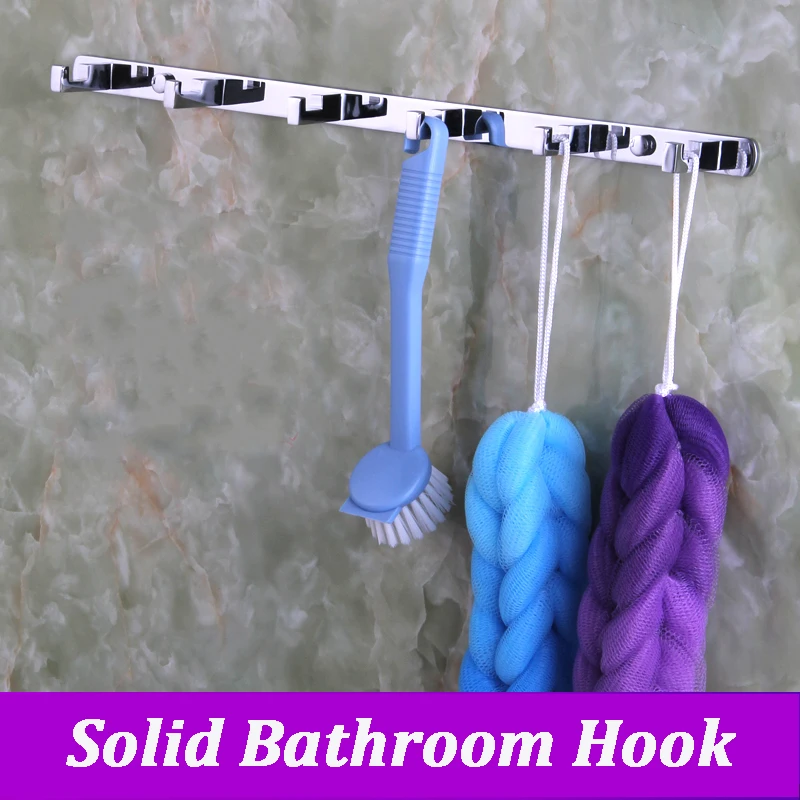 1-6pcs Chrome Coat Hooks Copper Heavy Duty Towel Hooks Wall Mounted For Hat Bathroom Hardware Hanger Towel Hooks With Screw