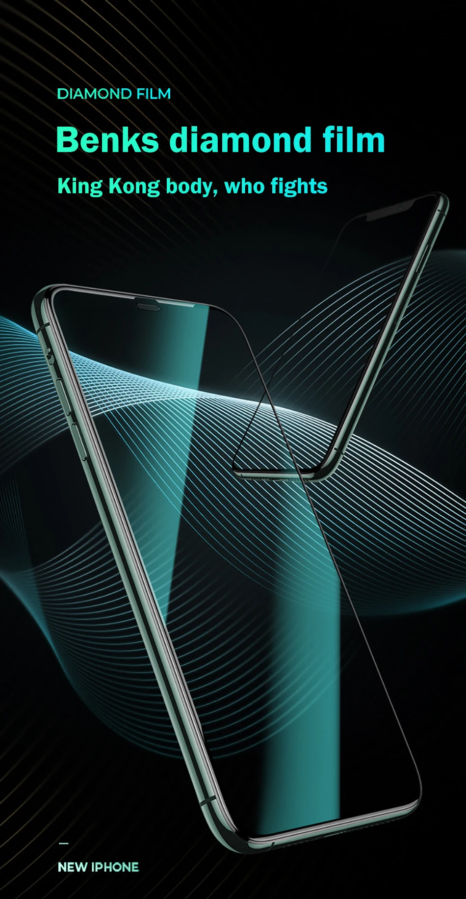 Benks AGC King Kong Glass XPRO 3D Full Cover Screen Protector Glass 0.3mm For iPhone 11 Pro MAX XR X XS Protective Tempered Film (1)