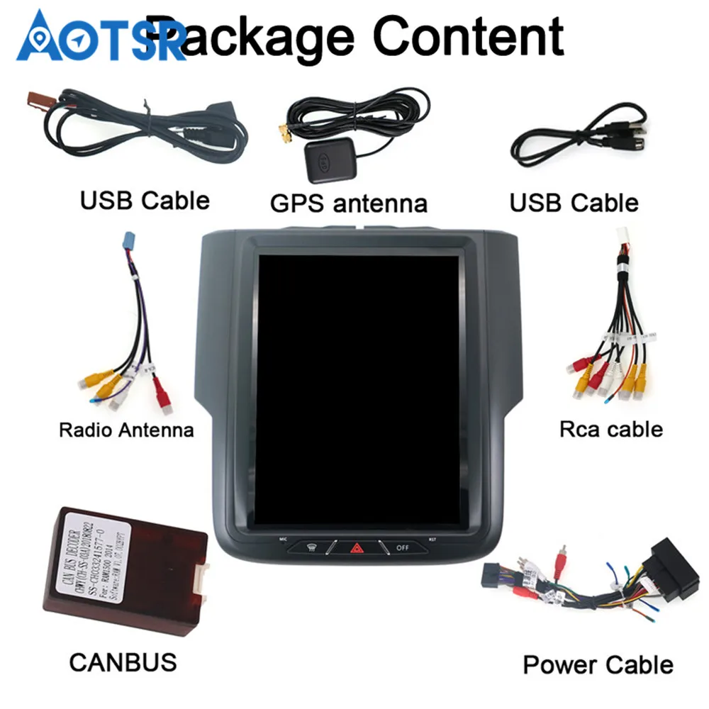 Perfect Android 8.1 64GB ROM 10.4" Tesla Vertical screen car audio radio multimedia system gps navigation for Dodge Ram 1500 2014-2018 5