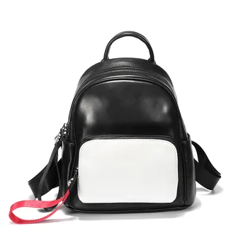 

Soft Genuine Leather Women Backpack Fashion Casual Female Leather Backpack Small Zipper Travel Backpack Bag Girl School Book Bag