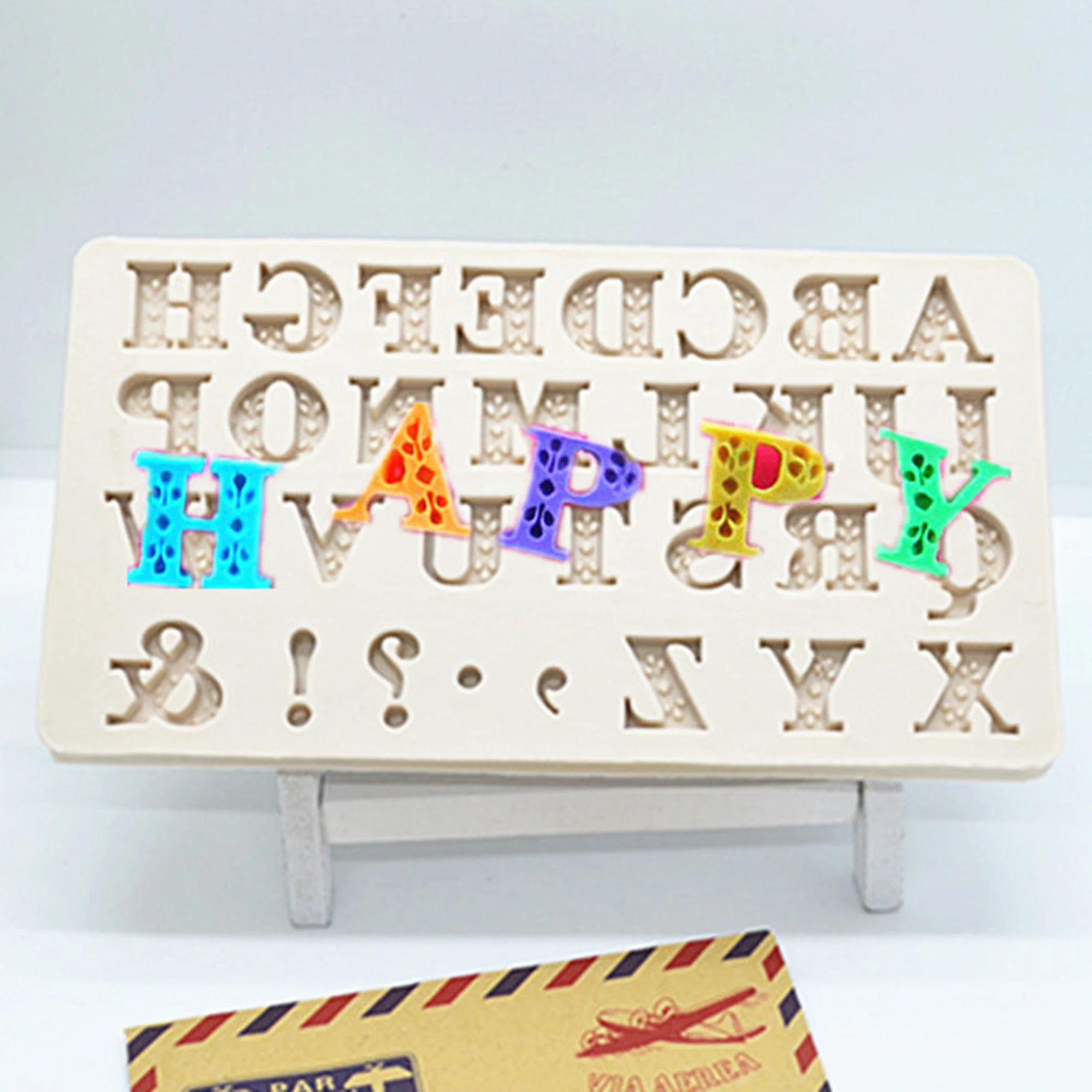 

Letters Silicone Mold Fondant Molds Cakes Decorating Tools DIY Resin Molds Kitchen Bakeware Kitchen Baking Accessories M443