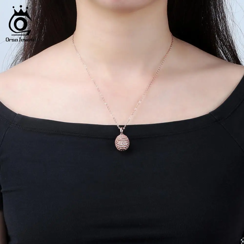 ORSA JEWELS высокое качество Трендовое круглое ожерелье из стерлингового серебра 925