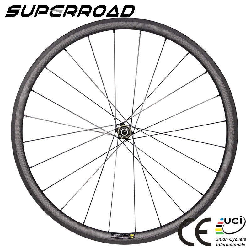 Best 700C 25mm Wide 30mm Deep Chinese Bicycle Novatec Carbon Wheels Clincher Tubeless 3