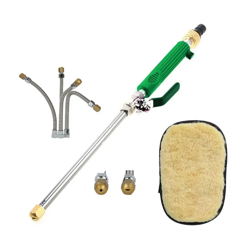 High Pressure Power Washer Tool Upgrade Water Hose Nozzle Garden Hose Sprayer Watering Jet For Car Wash Window Cleaning Tool - Цвет: Зеленый
