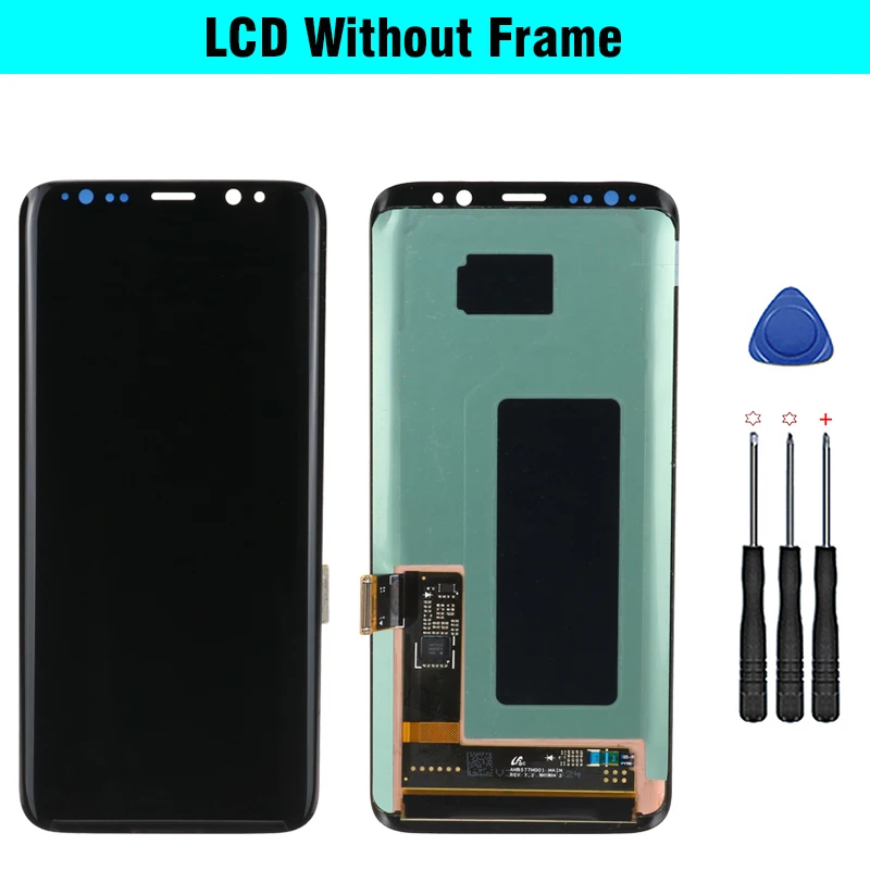

S8 LCD no rahmen for SAMSUNG Galaxy S8 G950 G950F Display S8 Plus G955 G955F Touch screen Digitizer