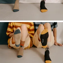 Горячая Распродажа, повседневные женские носки, новые носки, модные дизайнерские клетчатые цветные вечерние носки в деловом стиле, мужские хлопковые носки