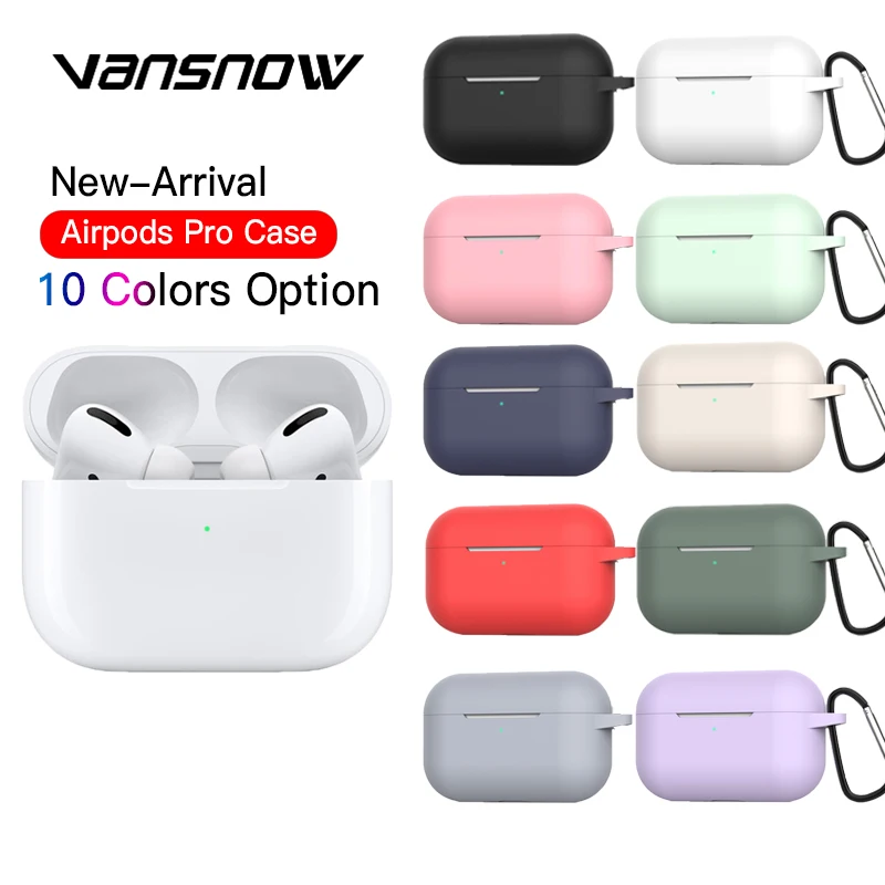 

Durable Silicone Case Colorful Protective Cover for Airpods Pro Case TWS Bluetooth Earphone for Airpods Pro Leather Case
