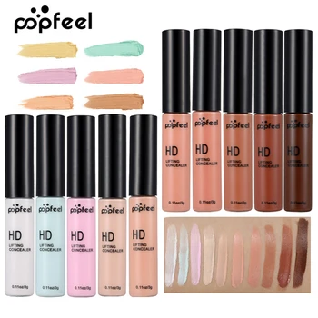 

Popfeel Brighten Concealer Cream Hide Acne Face Makeup Bace Natural Liquid Foundation Facial Contour Corrector Cover Pores