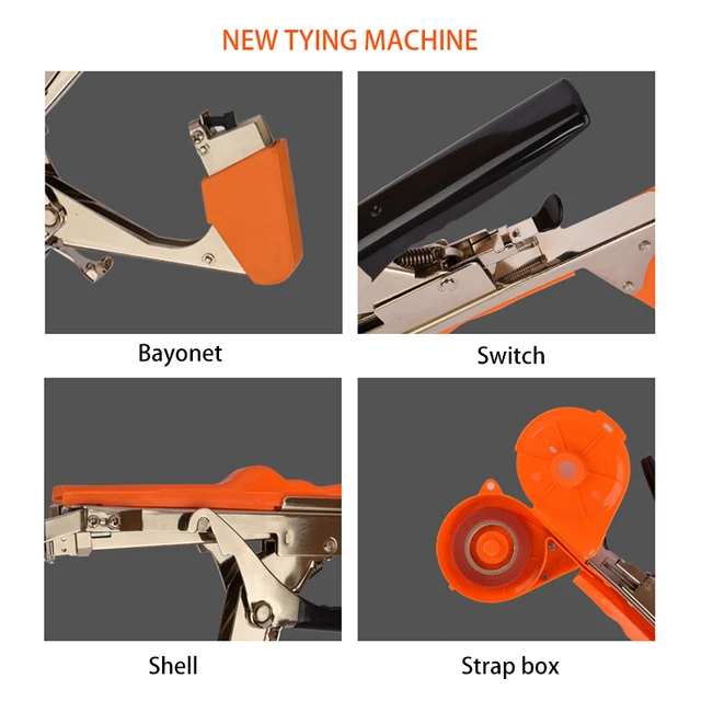 Kerti Szerszám Növényi Kötés Tapetool Tapener Gép Ág Kézzel Kötőgép Csomagoló Zöldség Szár Heveder Metsző Szerszámkészlet - Image 3