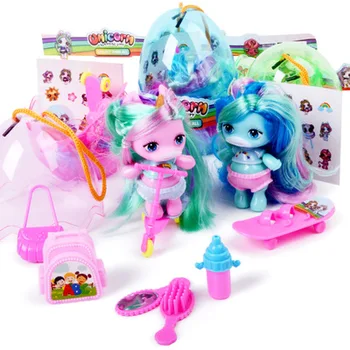 

Kawaii Unicorn Fashion Doll Soft Stuffed Rubber Baby Girls Boys Play House Toy Interactive Dolls For For Children Girls Gift