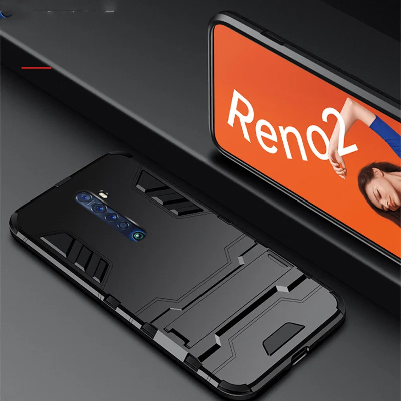Для OPPO Reno2 чехол с кольцом-держателем Броня бампер задняя крышка для OPPO RENO 2Z 2F Reno2 чехол для телефона кольцо на палец Coques