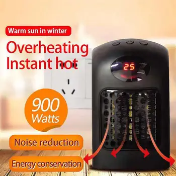 

1Pc 900W Universal Mini Electric Heater Warm Air Blower Household Wall Fan Heater with US / EU / UK / JP Plug