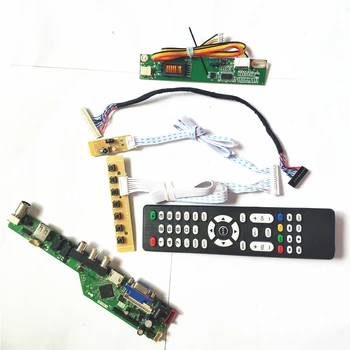 

For B141PW01 V3 V4 LVDS 1CCFL 30Pin HDMI VGA USB AV RF T.V56 drive card board keyboard+Remote+Inverter LCD panel monitor DIY kit