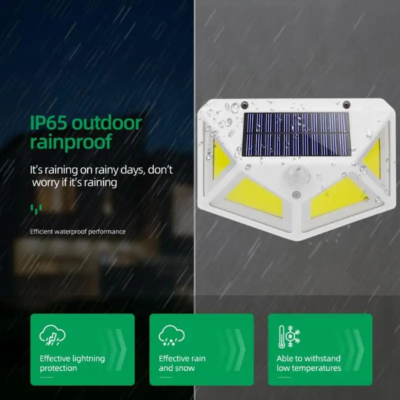 COB 68LED Солнечная энергия мощность стены крыльцо огни движения сенсор Широкий угол водонепроницаемый лампа для наружного двора улицы