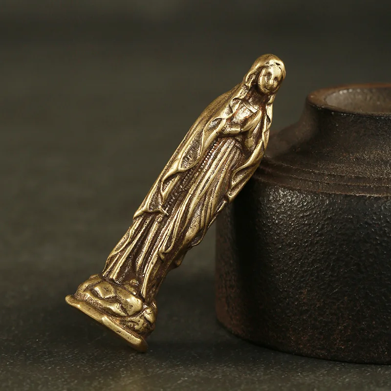 Virgin Mary pendants brass (9)