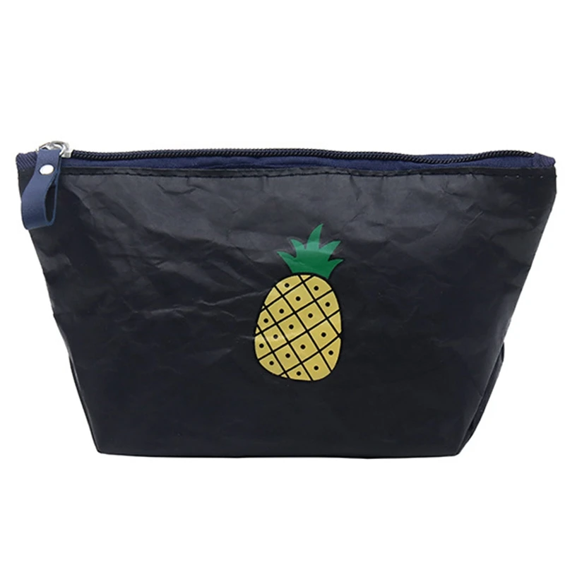 

AUAU-Washable Kraft Paper Sundries Storage Bags Women Cosmetic Handbag Foldable Travel Bag Home Bags